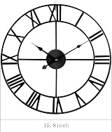 HAITANG Vintage Large Wall Clock 40cm Silent Non Ticking Roman Numerals view 6