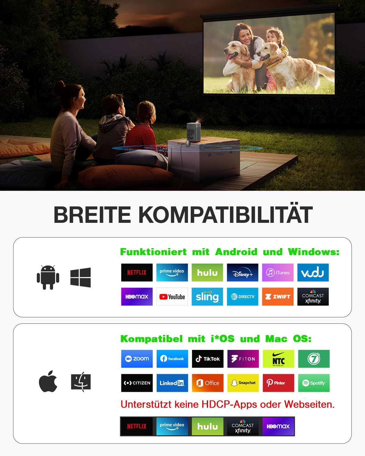 AIMIBO 4K Wireless Display Adapter 5G für Smartphone, Tablet, Laptop, HDTV, Monitor und Projektor – 3 Spiegelungsmodi, Kabelloser HDMI Dongle für i*OS Android Windows macOS auf TV Monitor Projektor 9