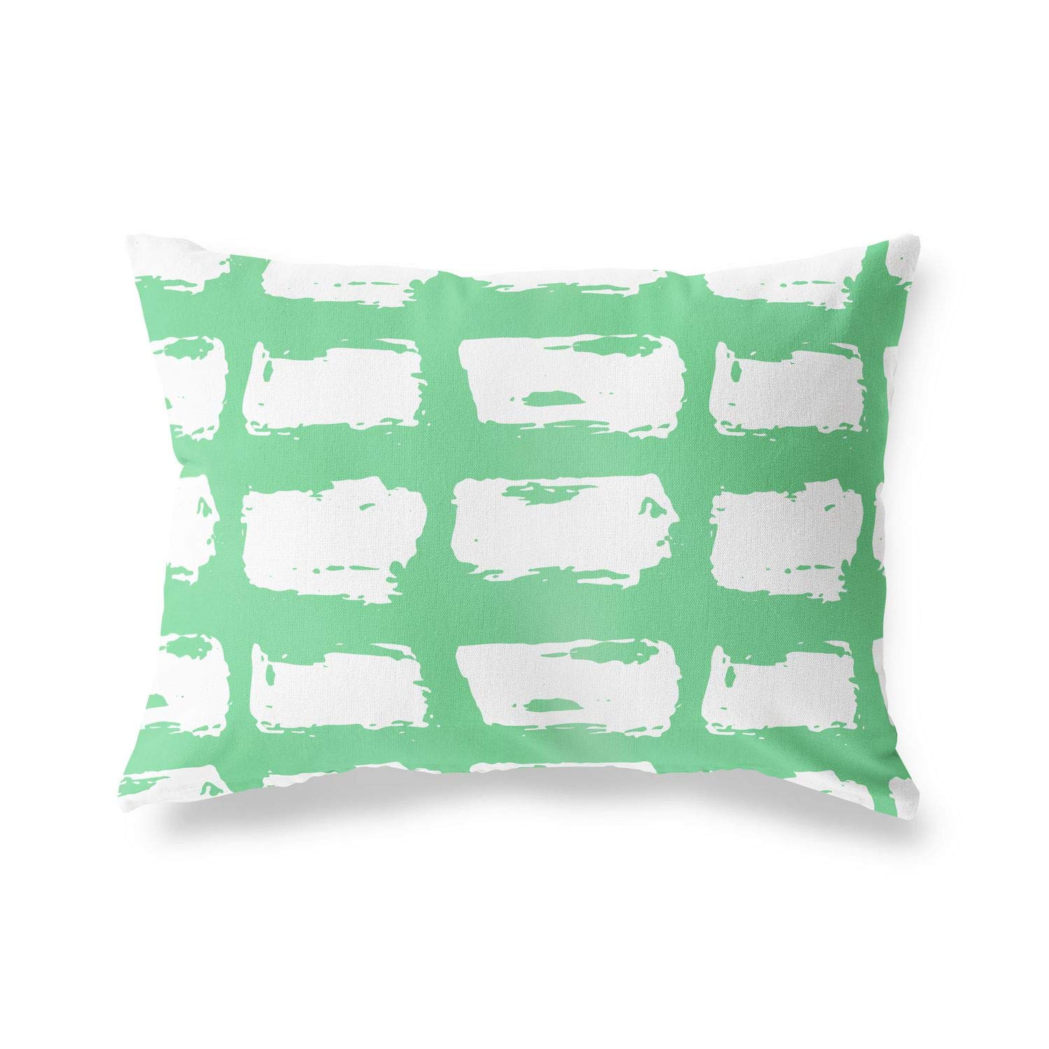 BonaMaison Decorative Cushion Cover, Petrol Green-White Throw Pillow Covers, Home Decorative Pillowcases for Livingroom, Sofa, Bedroom, Size: 45X60 Cm - Designed and Manufactured in Turkey
