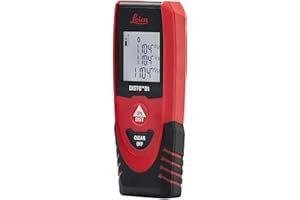 Leica DISTO D1 120ft Laser Distance Measure with Bluetooth 4.0, Black/Red