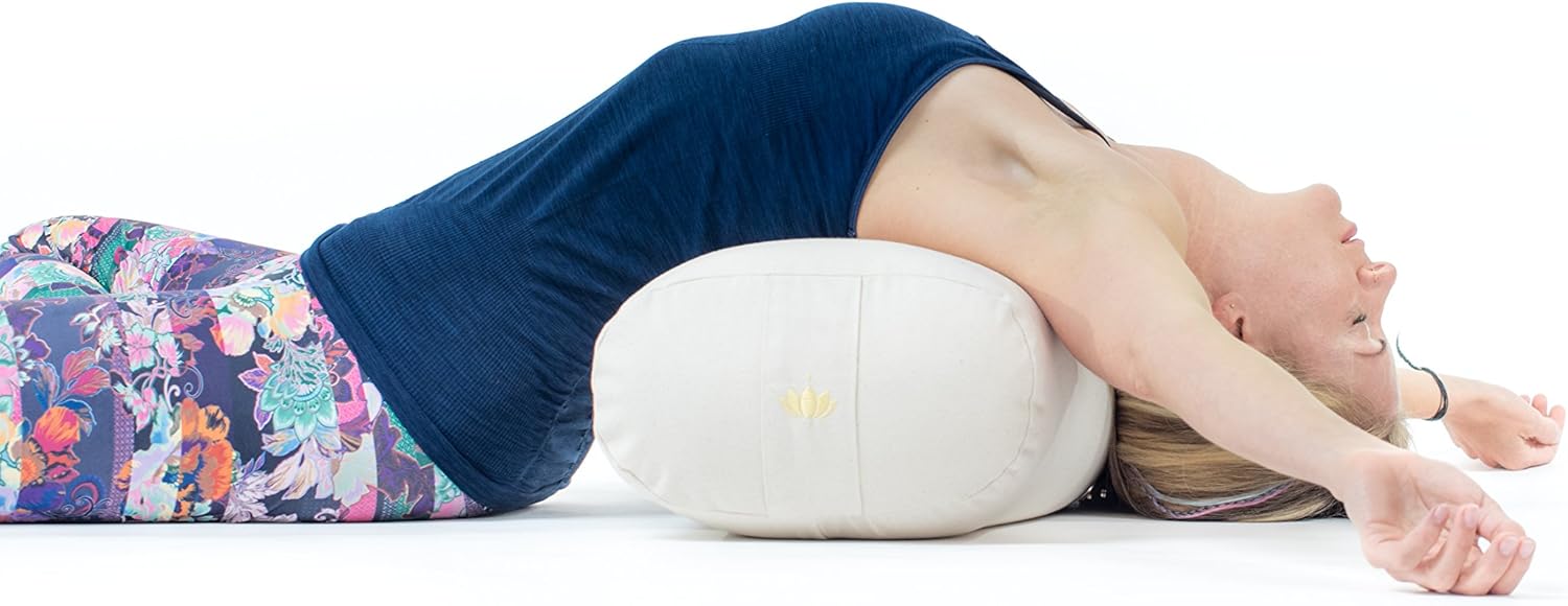 Waschbarer Bezug aus Baumwolle Yogabolster mit Kapokfüllung Yogakissen