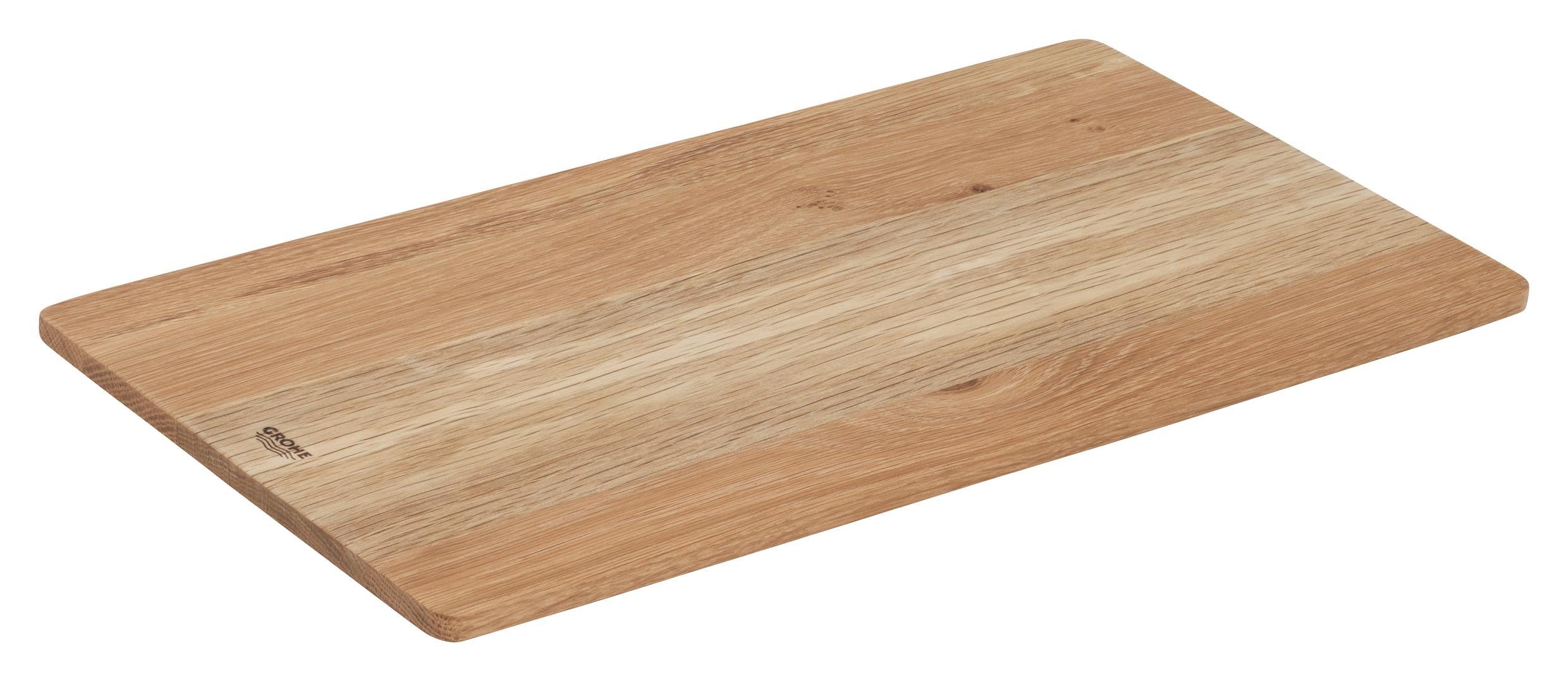 GROHE Wooden Chopping Board, Over Kitchen Sink Cutting Board, Dimensions 450 x 240 x 19 mm, Material Oak, 40750HW0