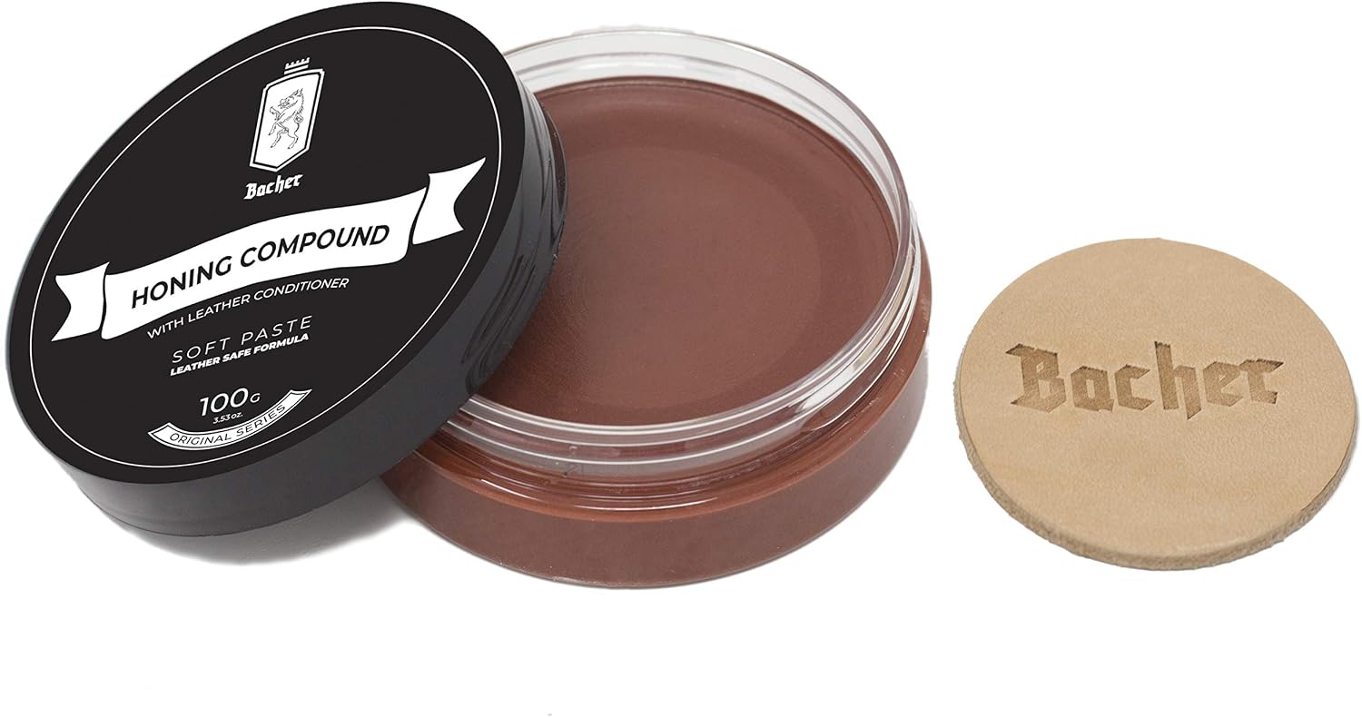 Bacher Honing Compound 100g, Medium, for Polishing and Stropping Knife, Leather Strop Sharpening Compounds