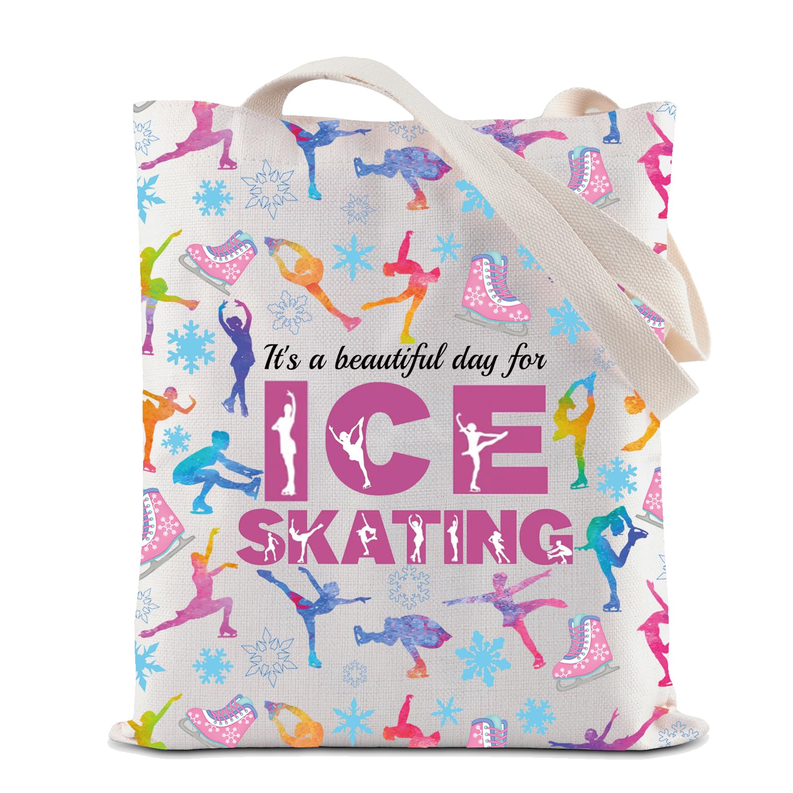 Skater Survival Kit Ice Skating Lover Gift It's A Beautiful Day for Ice Skating Makeup Bag Skating Team Toiletry Bag Figure Skating Gift (Ice Skating Tote)