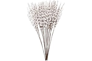 MECCANIXITY 15Pcs Artificial Jasmine Flowers, 21.7" Long Stem Faux Jasmine Plants Fake Flower Bouquet for Home Office Garden 