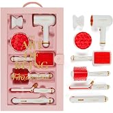 FAO Schwarz Pampered Play Hair Stylist Set, 7-Piece Pretend Accessory Kit | Pretend Play Hair Dryer, Sound Effects, Curling Iron, Brushes, Kids Salon Toy, Beauty Essentials Kit, Gift for Girls