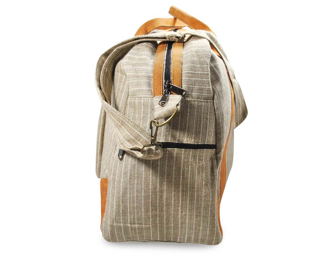 Mato Hemp Duffel Bag Overnight Travel Weekender Luggage Carry On