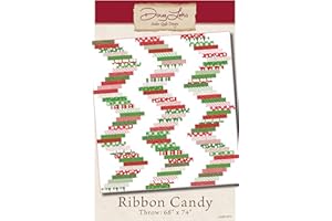Ribbon Candy Quilt Pattern, Finished Size 68" by 74" (Throw), Jelly Roll 2.5" Strip Friendly, by Doug Leko for Antler Quilt Designs