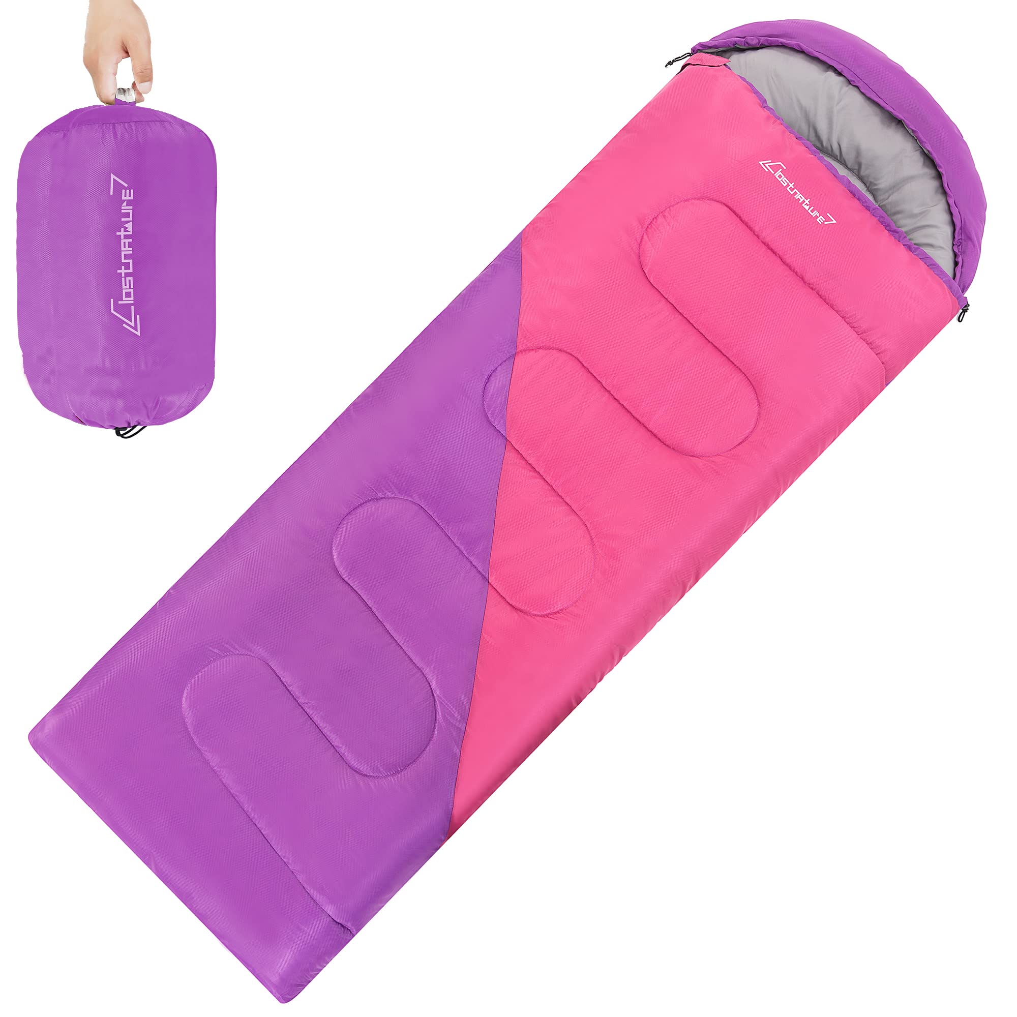 Photo 1 of Clostnature Sleeping Bag for Adults and Kids - Lightweight Camping Sleeping Bag for Girls, Boys, Youths, Ultralight Backpacking Sleeping Bags for Cold Weather - Compression Sack Included(Right Zipper)