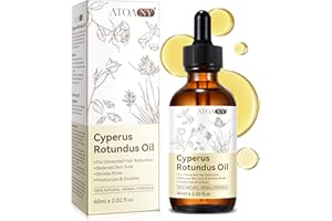 Cacukn Cyperus Rotundus Oil, Cypress Rotundus Oil for Hair Removal, Naturally Reduce Unwanted Hair Growth, Reducing Body Hair Growth, For All Skin Types, Non-irritating Formula, 2 Fl.oz
