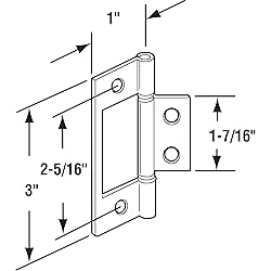 Prime-Line N 72738Bi-Fold Door, Non-Mortise