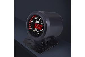 ZHSYMX Universal Oil Pressure Gauge Kit 2-1/16" (52mm) 150 PSI - Digital Meter Red Display with 1/8NPT Electronic Sensor - fo