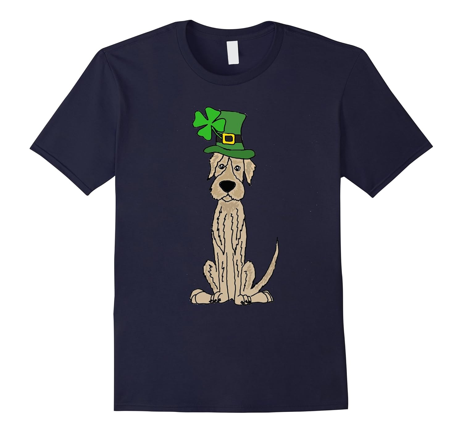 Smiletodaytees Fun Irish Wolfhound St. Patrick's Day T-shirt-ANZ