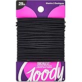 Goody Ouchless Womens Elastic Hair Tie - 29 Count, Black - 2MM for Fine to Medium Hair - Pain-Free Hair Accessories for Women Perfect for Long Lasting Braids, Ponytails and More