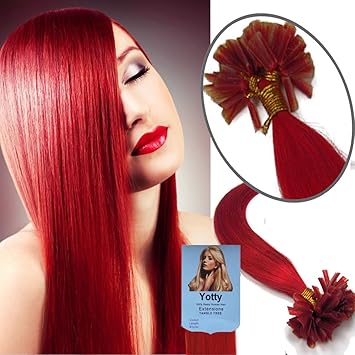 Amazon Com Yotty Double Drawn Thick Hair Extensions Pre Bonded
