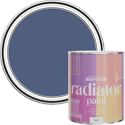 Rust-Oleum Ink Blue Matt Radiator Paint 750ml Heat Resistant Water Based