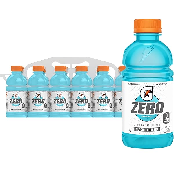 GATORADE THIRST QUENCHER ZERO SUGAR SPORTS DRINK, GLACIER...