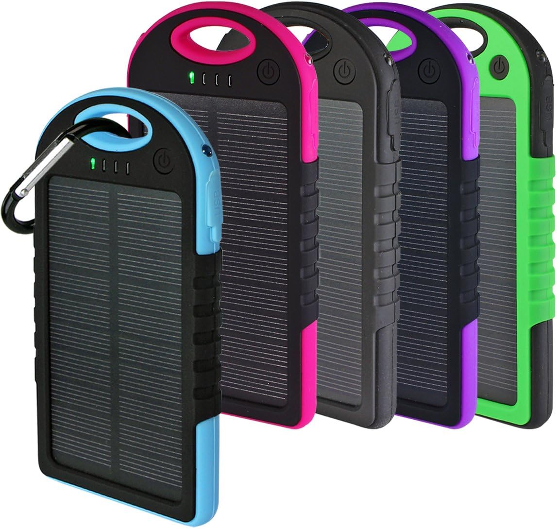 Solar Charger, Powercam, 10,000 mAh, Waterproof, Drop Resistant, Shockproof, for iPhones, iPads, Android, Samsung Phones…