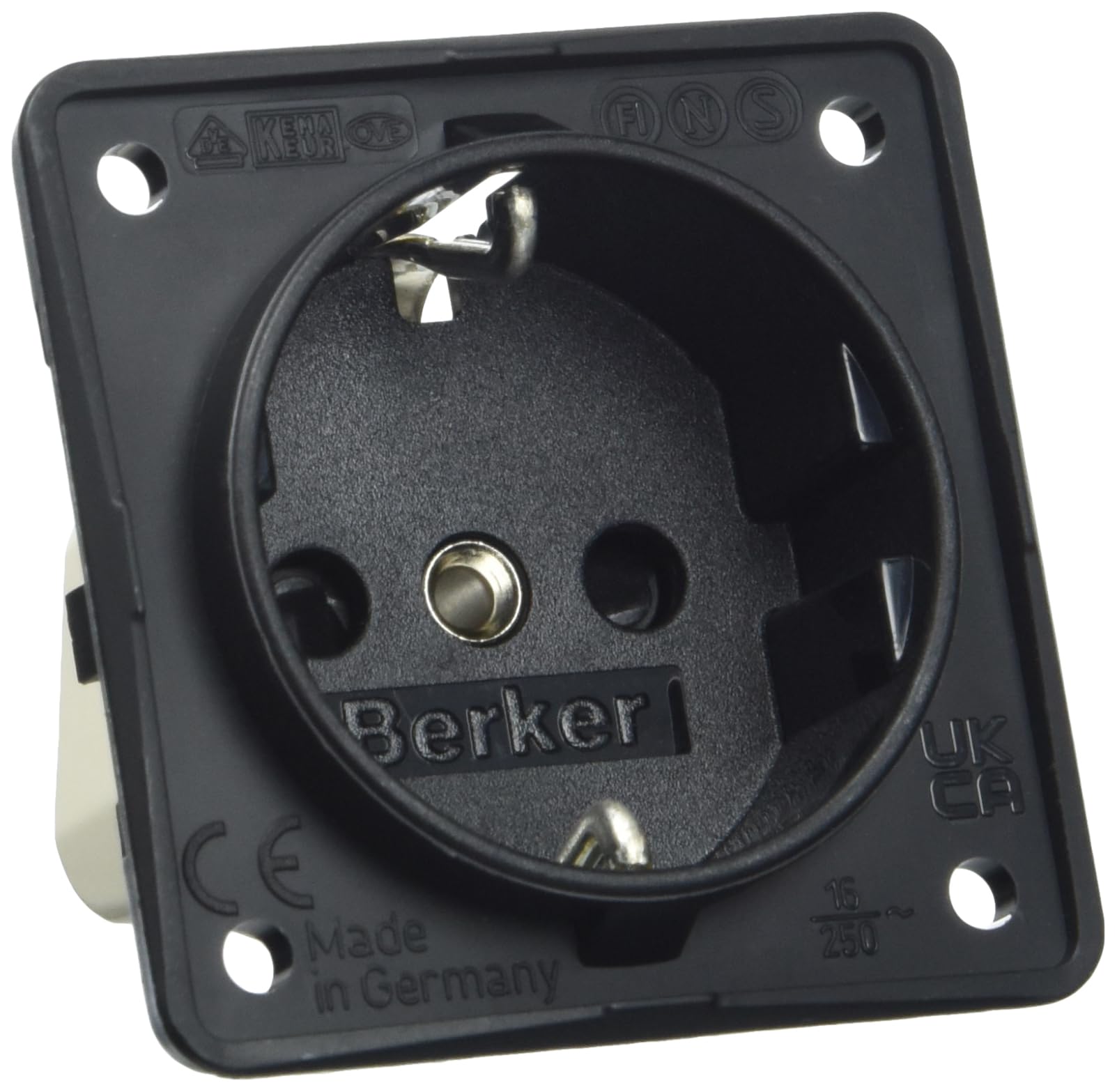 Hager – Toma SCHUKO Child Protection + Screw Matte Black