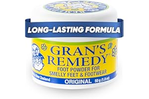 Gran's Remedy Original Foot Powder for Smelly Feet - Proven Effective, Long Lasting, Odour Eliminator, Moisture Absorbing Foo