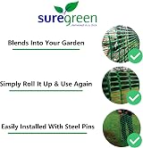 Suregreen Barrier Fencing Mesh 1m x 50m Green with 10 Pins view 6
