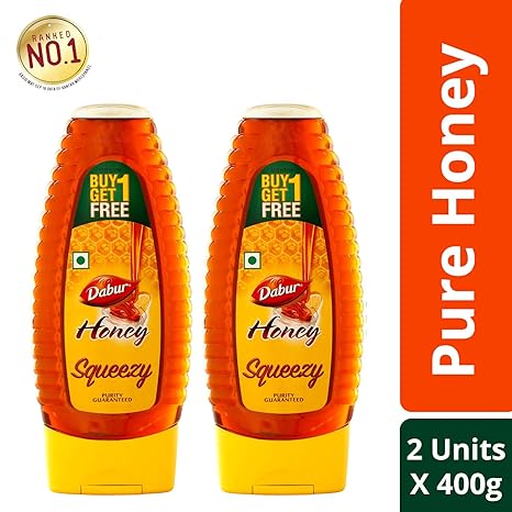 Dabur Honey 400g SquezeePack (Buy 1 Get 1 Free)