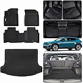 SANBAN Floor Liners & Cargo Liners & Backrest Mat for 2024 2025 Honda Prologue/Chevy Chevrolet Blazer EV,TPE All Weather Protection Car Floor Mats with Trunk Mat Covering The Backrest Mat