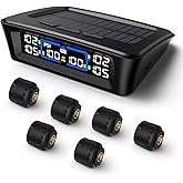 Tymate TM12 RV Tire Pressure Monitoring System, TPMS with USB/Solar Charge, 2026 Latest Version, Set of 6 Sensors(Max. 12), 6