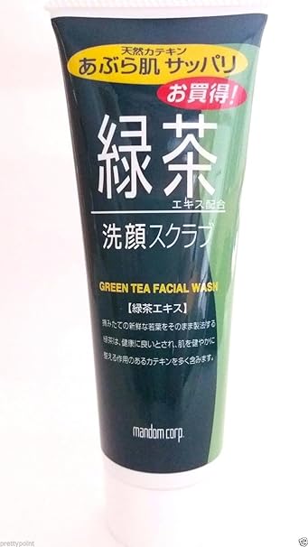 mandom green tea facial wash