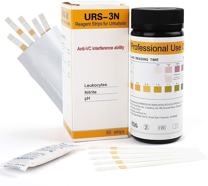 UTI Test Strips, 50 Urine Test Strips, 3in1 Urinary Tract Infection Test Strips