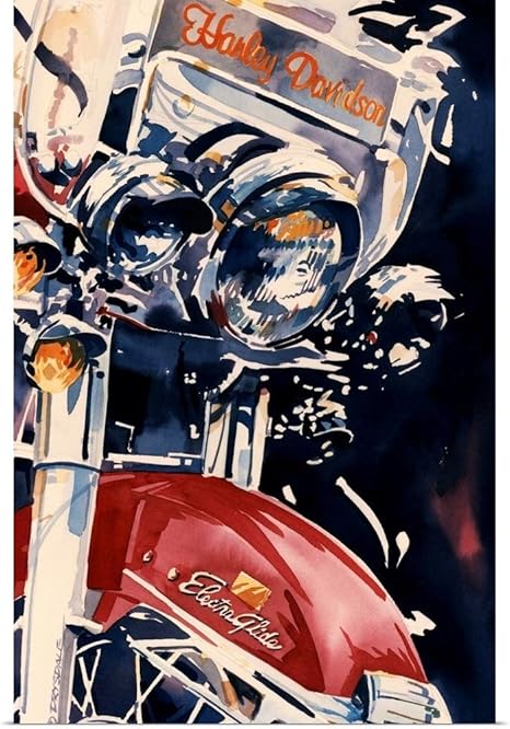 Amazon 巨大キャンバスポスター印刷entitled Electraglide By Bill Drysdale X 30 13 x30 None アートフレーム ポスター オンライン通販