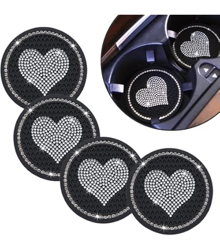 2-Pack Bling Seat Belt Covers - Crystal Rhinestone Shoulder Pad Protector For Car, SUV, Truck (Black) - View #5