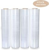 BOMEI PACK 4 Pack Industrial Clear Pallet Stretch Wrap 20mic 400mm x 260m view 2
