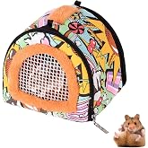 Hamster Carrier Bag Rat Travel Carrier for Gerbils Mice Sugar Gliders | Breathable Mesh Rat Carrier, Portable Carrying Pouch, Detachable Strap, Double Side Zipper Design, Easy to Clean