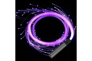 Led Whip Lights - Rechargeable Led Whip, Fiber Optic Dance Whip | 6ft Rechargeable Led Light Up Dance Whip,Colorful Led Fiber