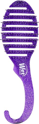 Wet Brush Shower Detangler Purple Glitter - IntelliFlex Bristles
