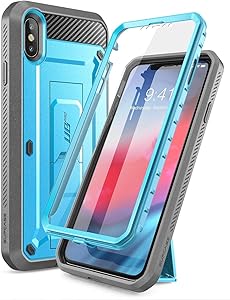 SUPCASE [Unicorn Beetle Pro Series] Case Designed for iPhone XS Max , Full-Body Rugged Holster Case with Built-In Screen Protector kickstand for iPhone XS Max 6.5 Inch 2018 Release (Blue)