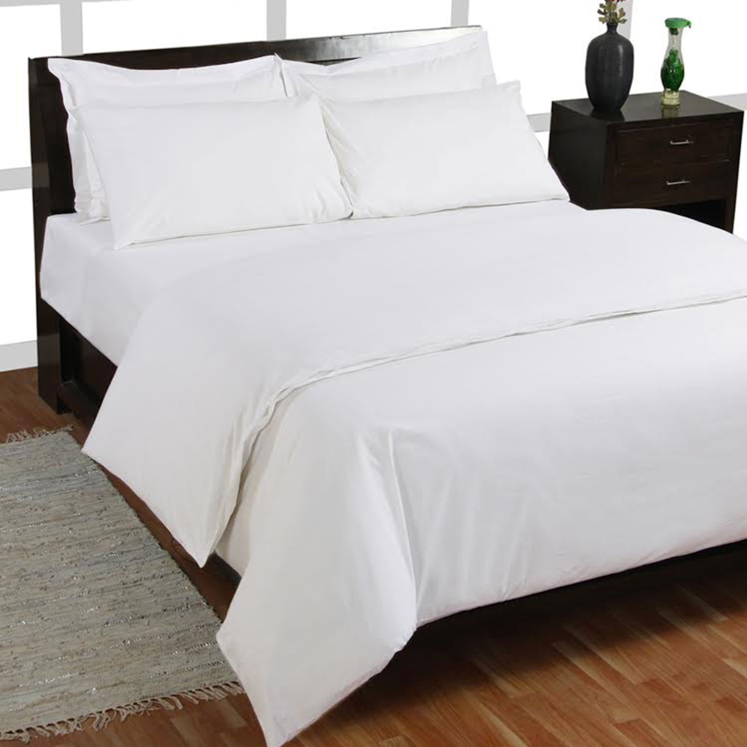 Bettlaken Aus 100% ägyptischer Baumwolle – King Size, Weiß, Atmungsaktiv & Weich