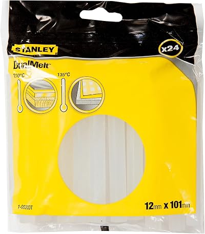Stanley 1-GS20DT Dual Temp Glue Sticks 12mm x 101mm Pack of 24