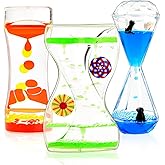 WARTTOY 3 Pack Liquid Bubble Sensory Toys - Small Desktop Kinetic Timer - Stress Relief Toys - Office Home Decorations (3 PCS Classic Edition)