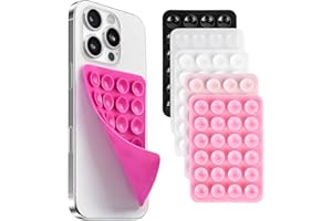 Oslynia 6 Pcs Silicone Suction Cup Phone Holder, Sticky Phone Suction Grip Accessories, Waterproof Hands-Free Suction Cellpho