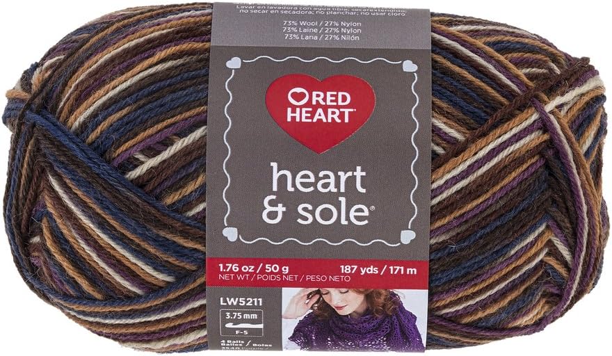 Coats Yarn RED Heart and Sole Riverstone Yarn, Acrylic, Multicolour, 7