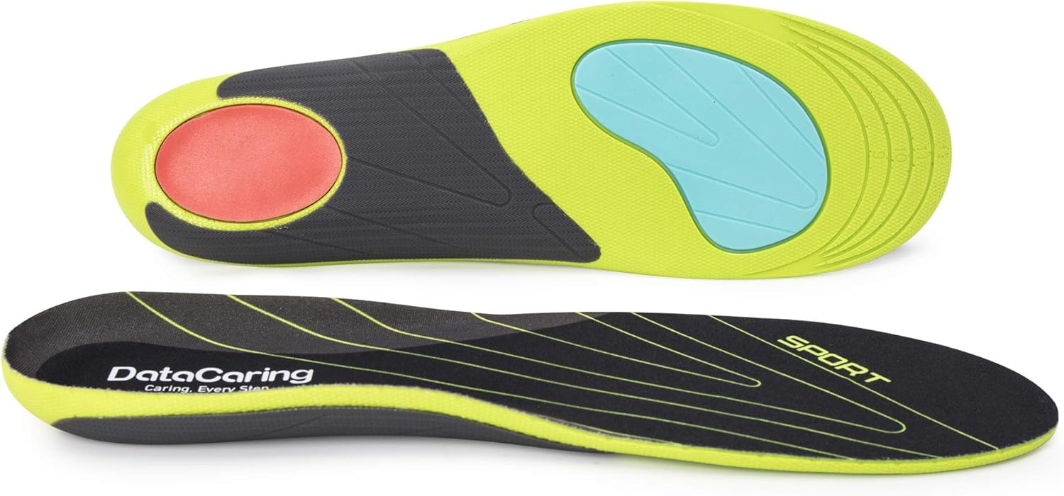 DataCaring Plantar Fasciitis Arch Support Insoles,Orthotic Inserts for Flat Feet,Running Athletic Insoles,High Arch Insoles,Basketball Insole,Thick Shoe Insoles,Arch Support Insoles for Men and Women: Health & Personal Care
