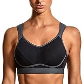 SYROKAN Women's Sports Bra Wireless Comfort High Impact Support Bounce Control Plus Size Workout Bra