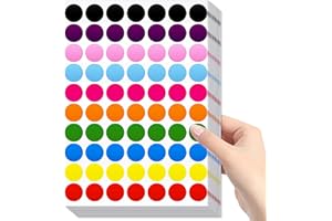 DARFUKEI Dot Stickers, color dots stickers for Adults kids, Coding Labels Sticker Colored Dot Round Markers Stickers for Coding Classification Prioritizing, Sealing Envelopes, Art Education, Prices Sale 910pcs