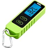 Taylor Tru Temp Digital Meat Thermometer with Folding Probe, Caribiner Clip | Waterproof Instant Read Food Thermometer with Blue Backlit Display and Carabiner Clip for Grilling, BBQ, Camping