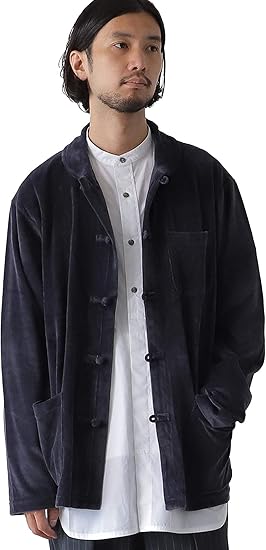 Amazon ビームスライツ スウェット Charcoal ベロア チャイナ ジャケット メンズ コート ジャケット 通販