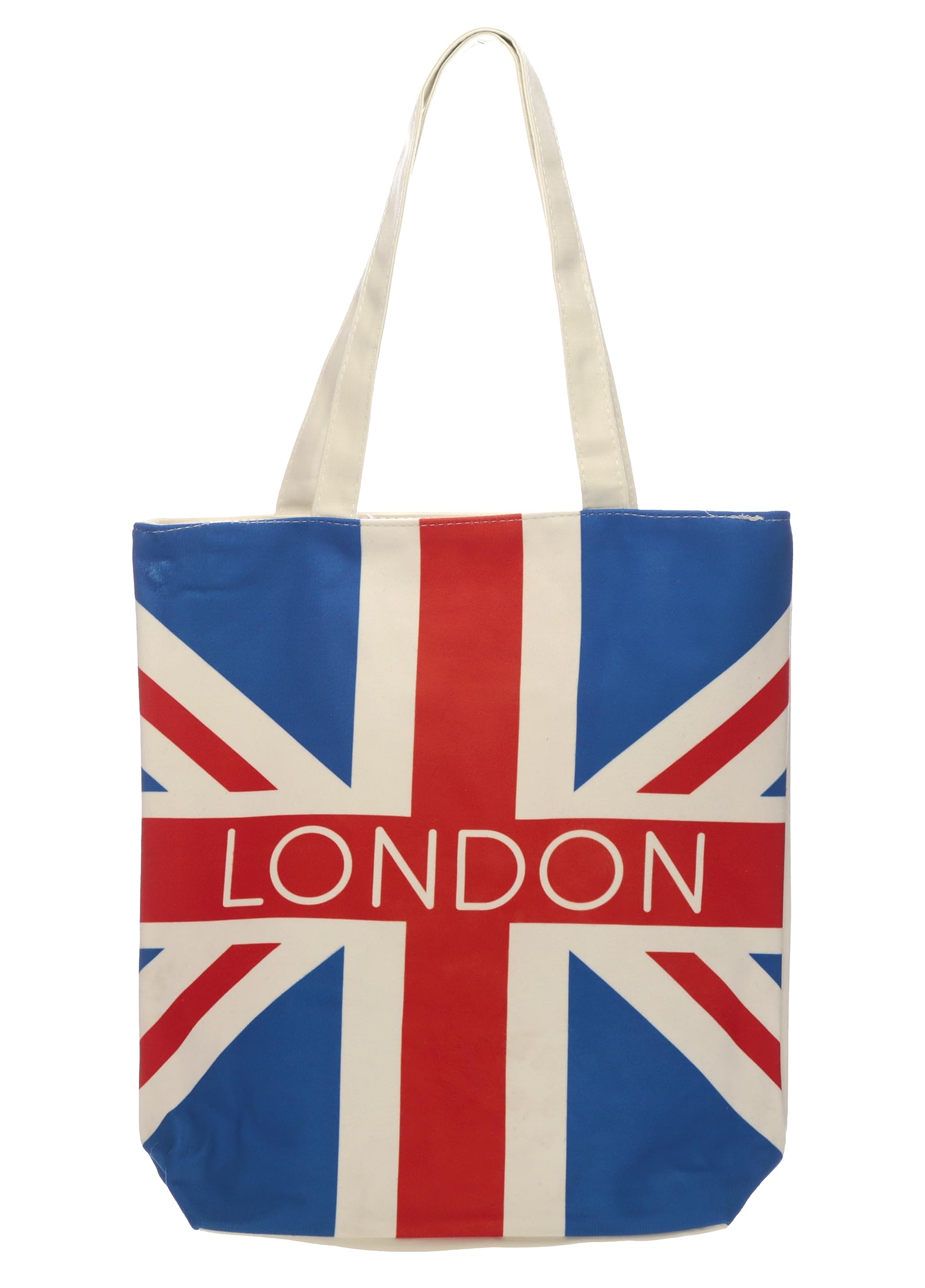 Puckator London Union Jack Flag Reusable Zip Up Cotton Bag - Canvas Tote Bag - Cotton Tote Bags - Eco Gifts for Women and Men - Cloth Shopping Bag - Fabric Bag - Foldable Bags for Shopping - Handbag