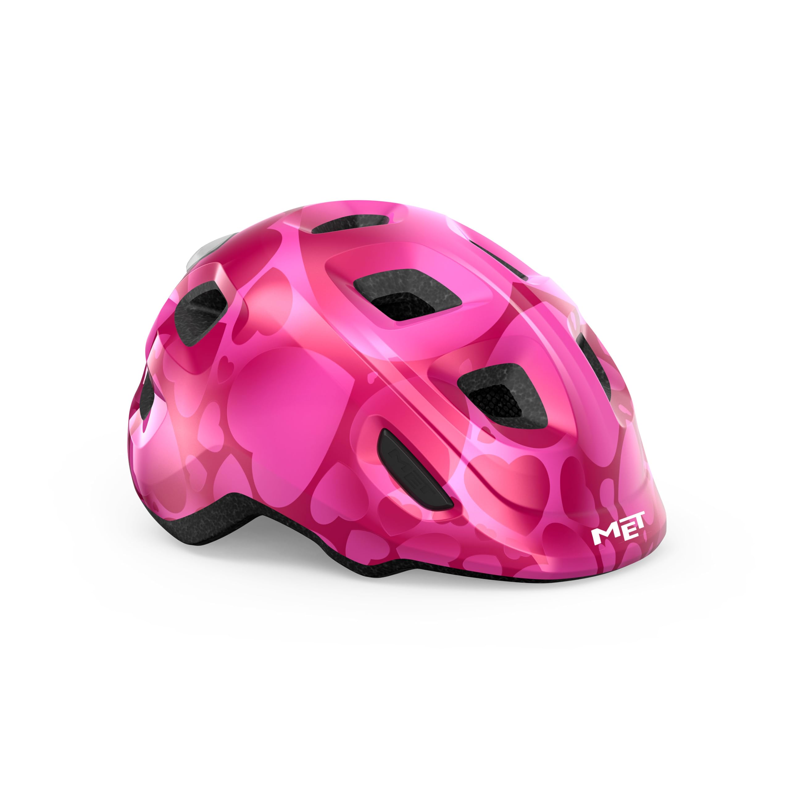 MET - Hooray MIPS Children's Cycling Helmet In Pink / Hearts Size Extra Small (46-52 cm)