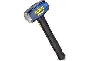 Estwing 4-Pound Club Sledge Hammer for Demolition/Stake Driving, 50-55 HRC, Locked Head, 12-Inch Indestructible Handle with Vulcanized Rubber Overlay, Reinforced Lanyard Hole